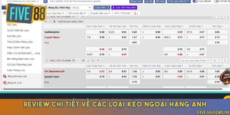 Điểm danh một vài loại kèo thu hút đông đảo lượt chơi